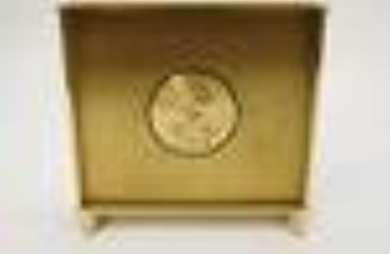 Tiffany & Co Gold Finish 8 day Desk Clock Ca 1969
