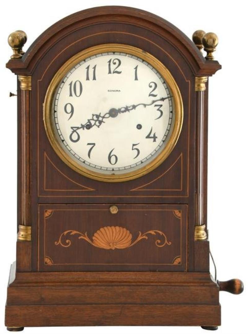 Sonora Chime Co. Mahogany Bracket Clock