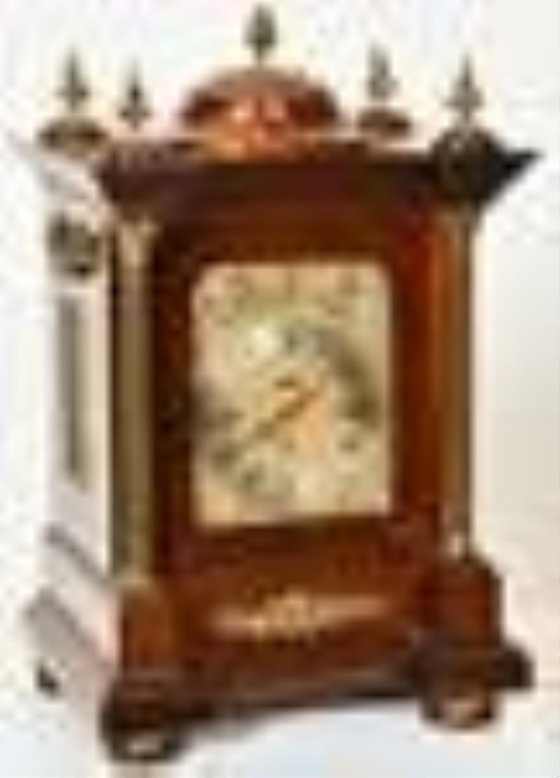 English Triple Fusee Eight Bell Bracket Clock