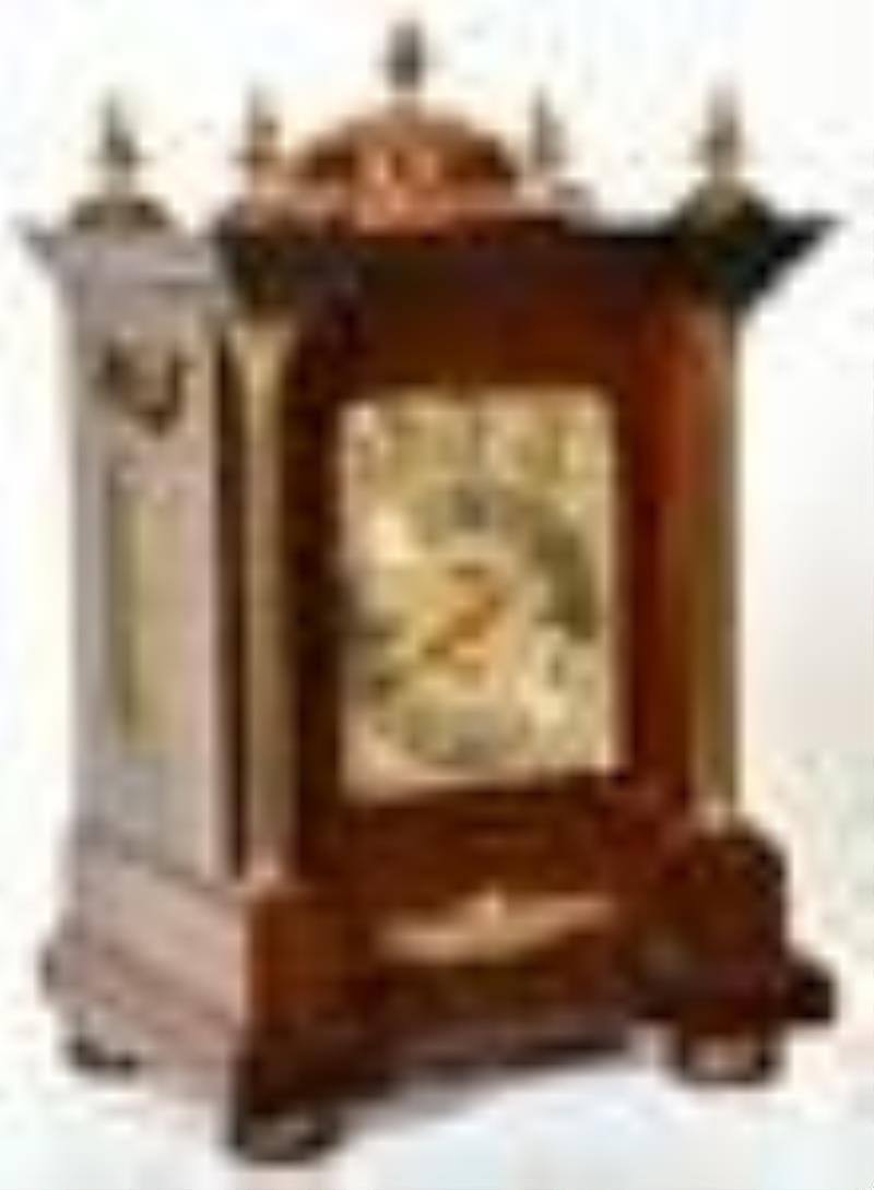 English Triple Fusee Eight Bell Bracket Clock