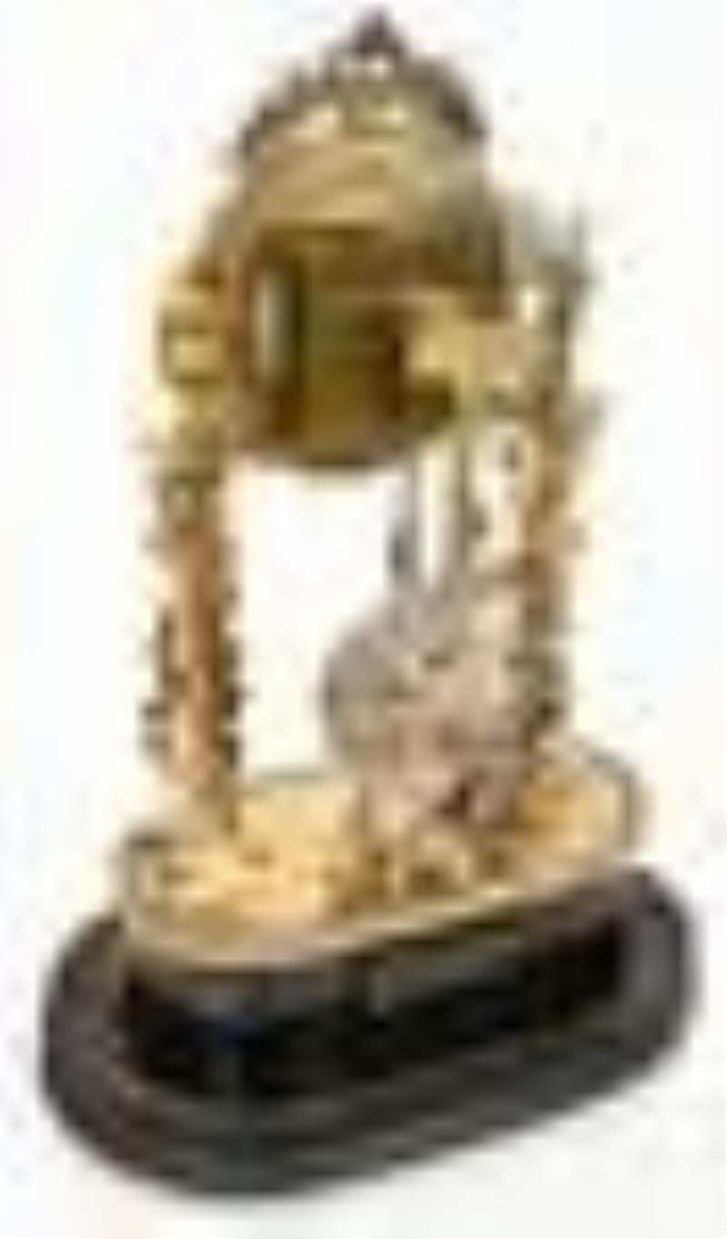 Austrian Silk Thread Musical Portical Clock with Dome