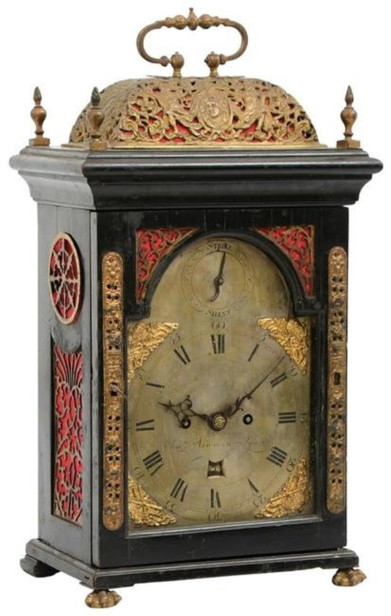 Georgian Double Fusee Bracket Clock by Charles Newman,