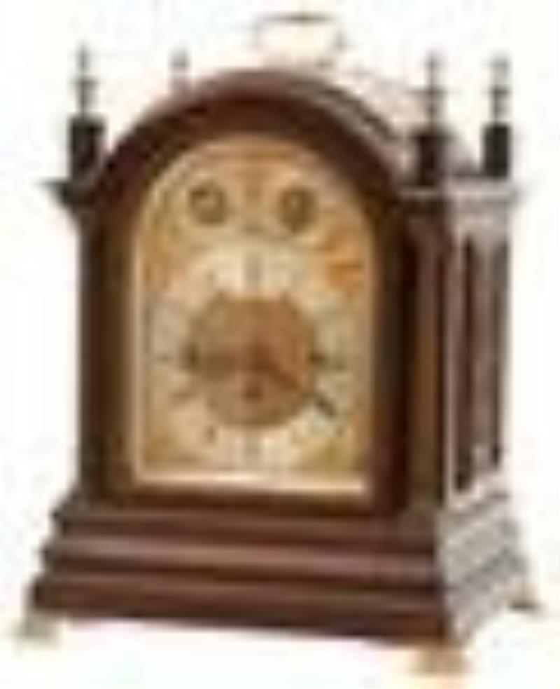 English Triple Fusee Bracket Clock, A. & H. Rowley,