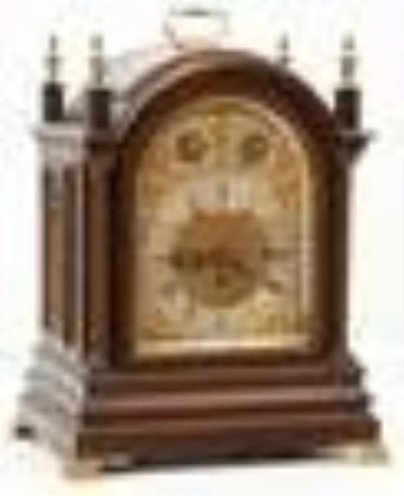 English Triple Fusee Bracket Clock, A. & H. Rowley,