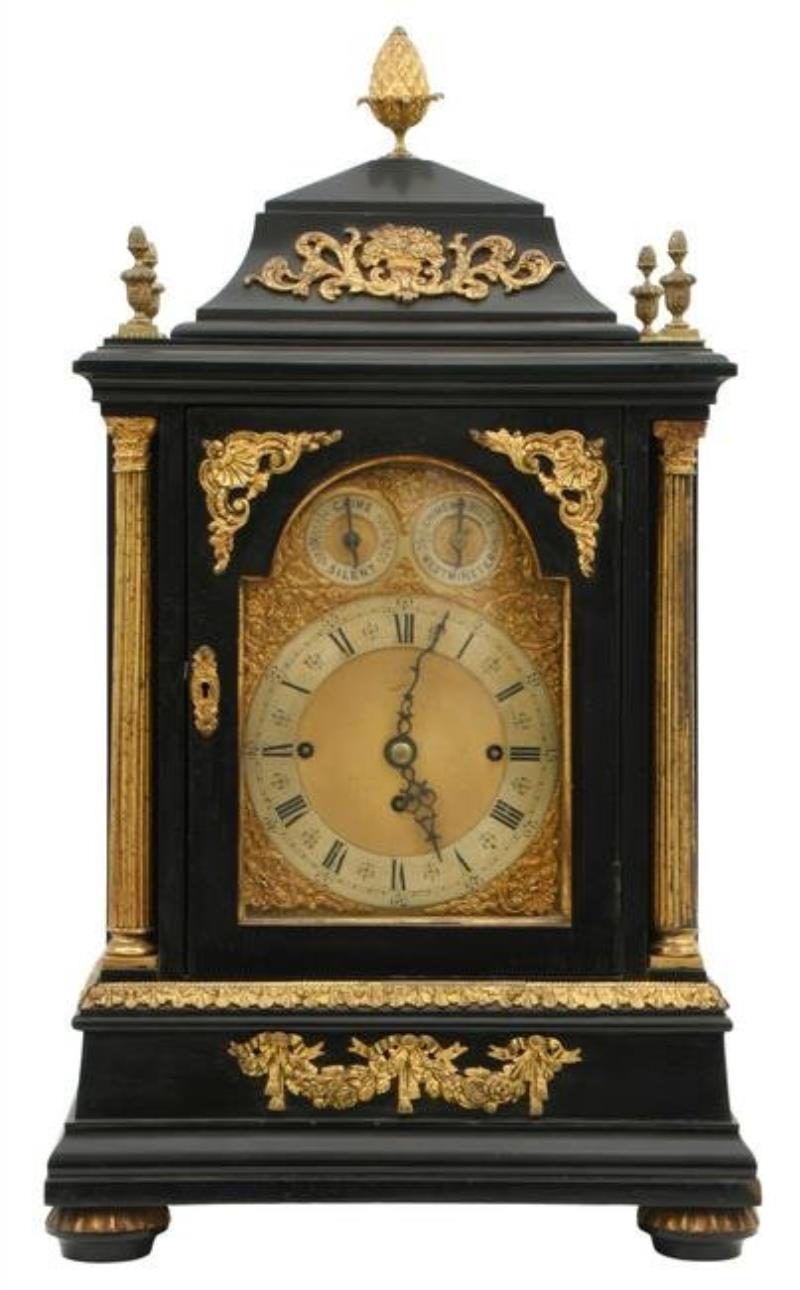 English Triple Fusee Bracket Clock