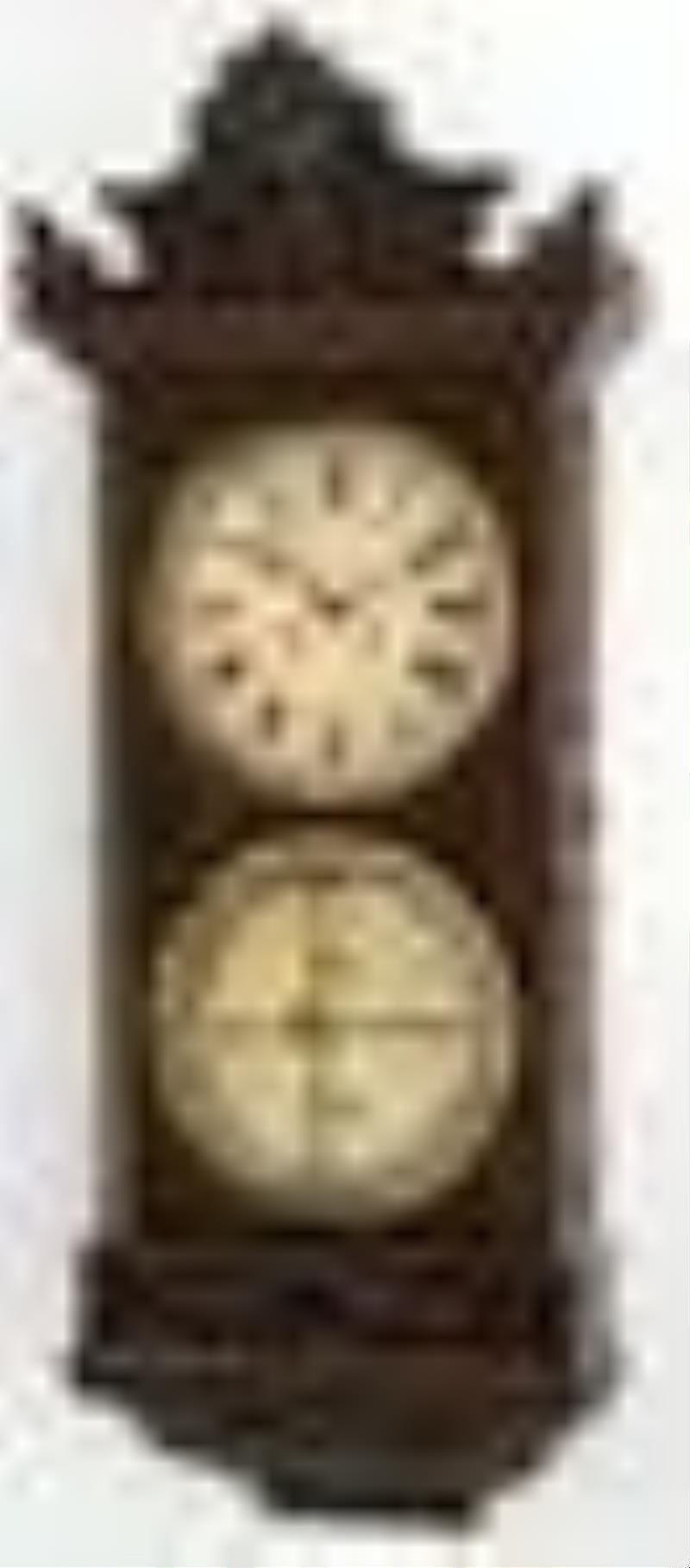 Ithaca Reissue No. 0 Bank Calendar Wall Regulator Clock