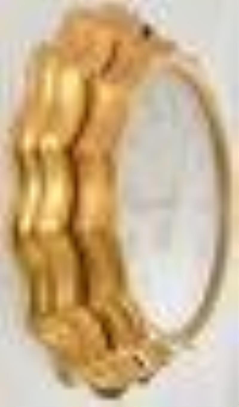 E. Ingraham & Co. "Corrugated" Gilded Wall Clock