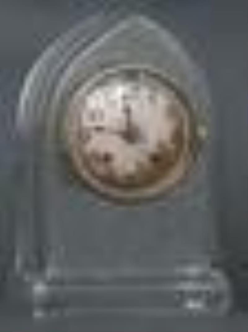 Chelsea Clock Co. Cut Glass Mantel Clock