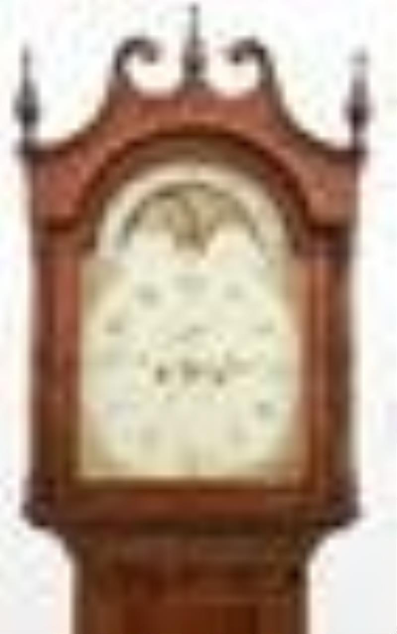 19th Century Inlaid Cherry Tall Case Clock