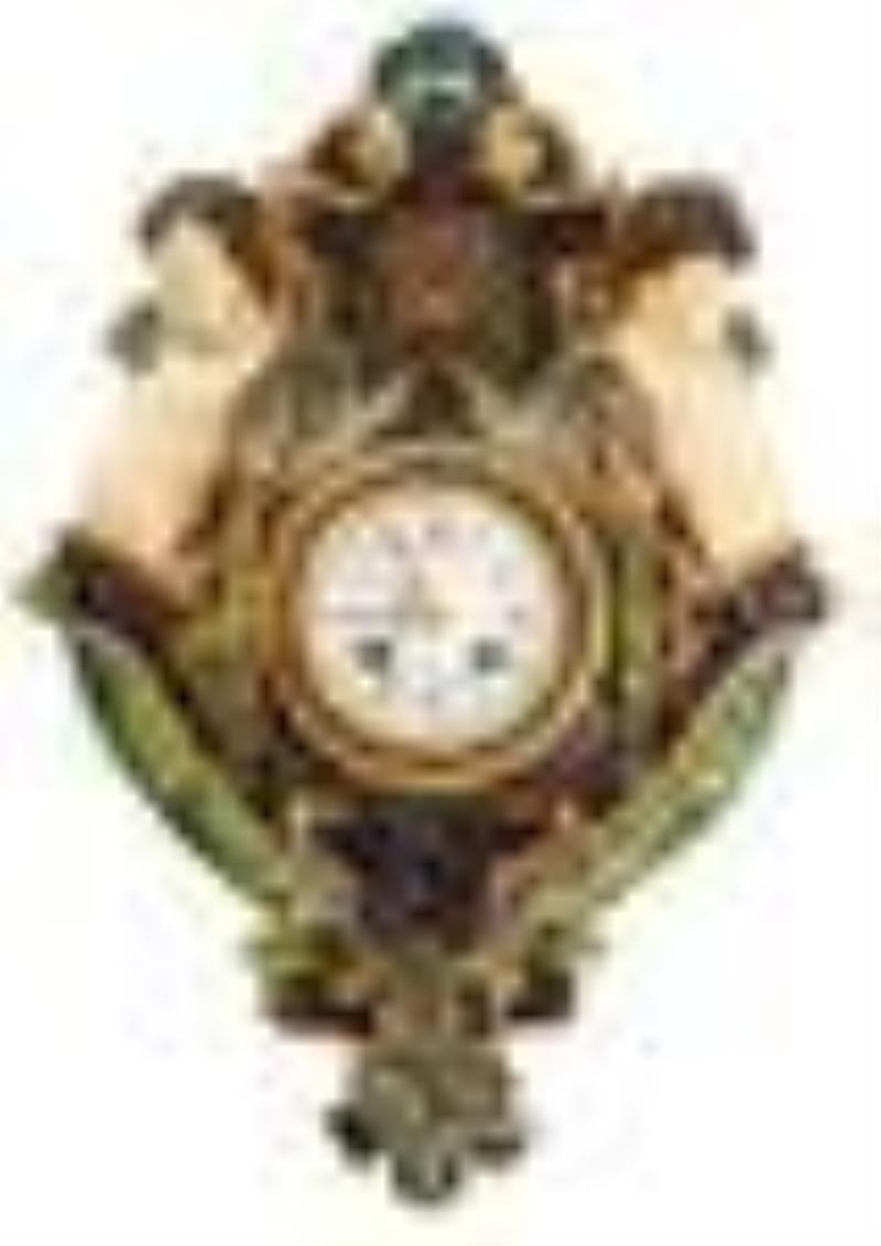 French Majolica Wall Clock