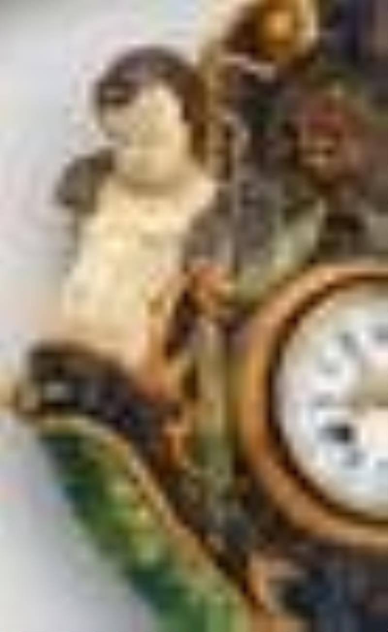 French Majolica Wall Clock
