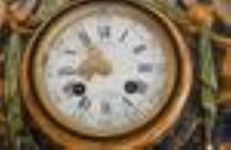 French Majolica Wall Clock