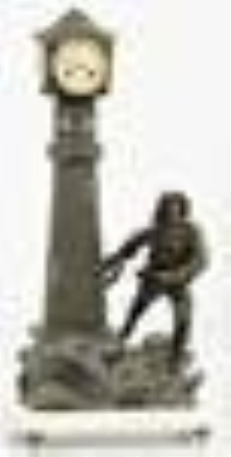 French Figural Lighthouse Clock