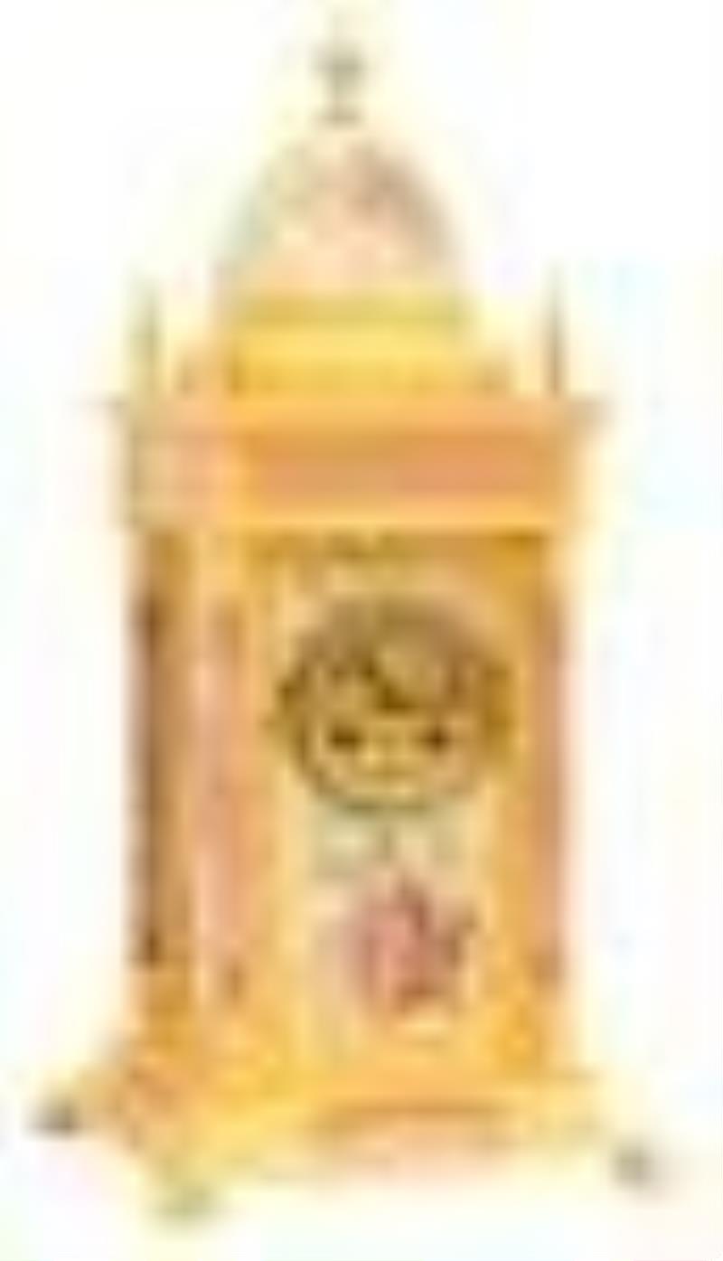 French Gilt Bronze Mounted Porcelain Mantel Clock