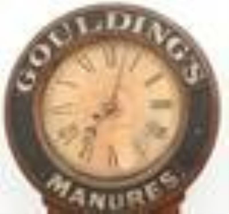 Baird Clock Co. "Goulding's Manures" Advertising Clock