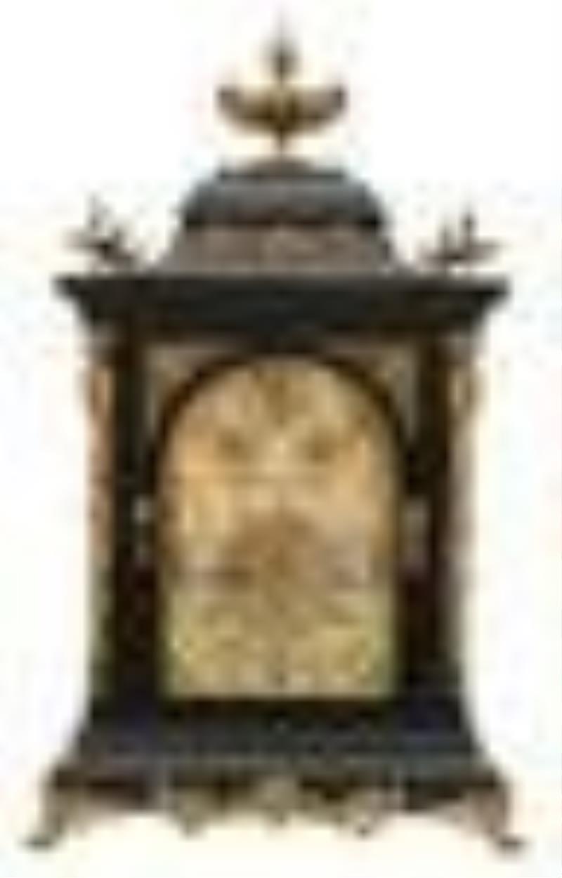German Triple Fusee Bracket Clock by Winterhalder &