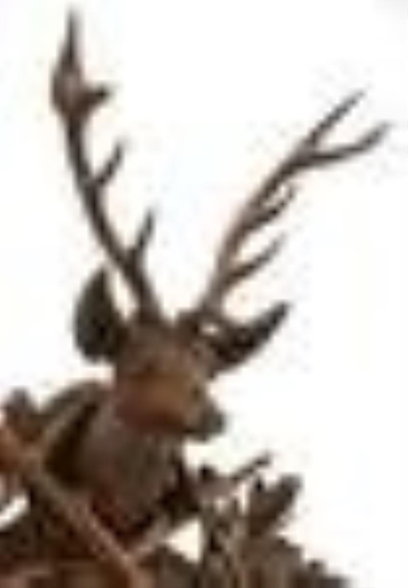 Black Forest Carved Cuckoo & Quail Clock