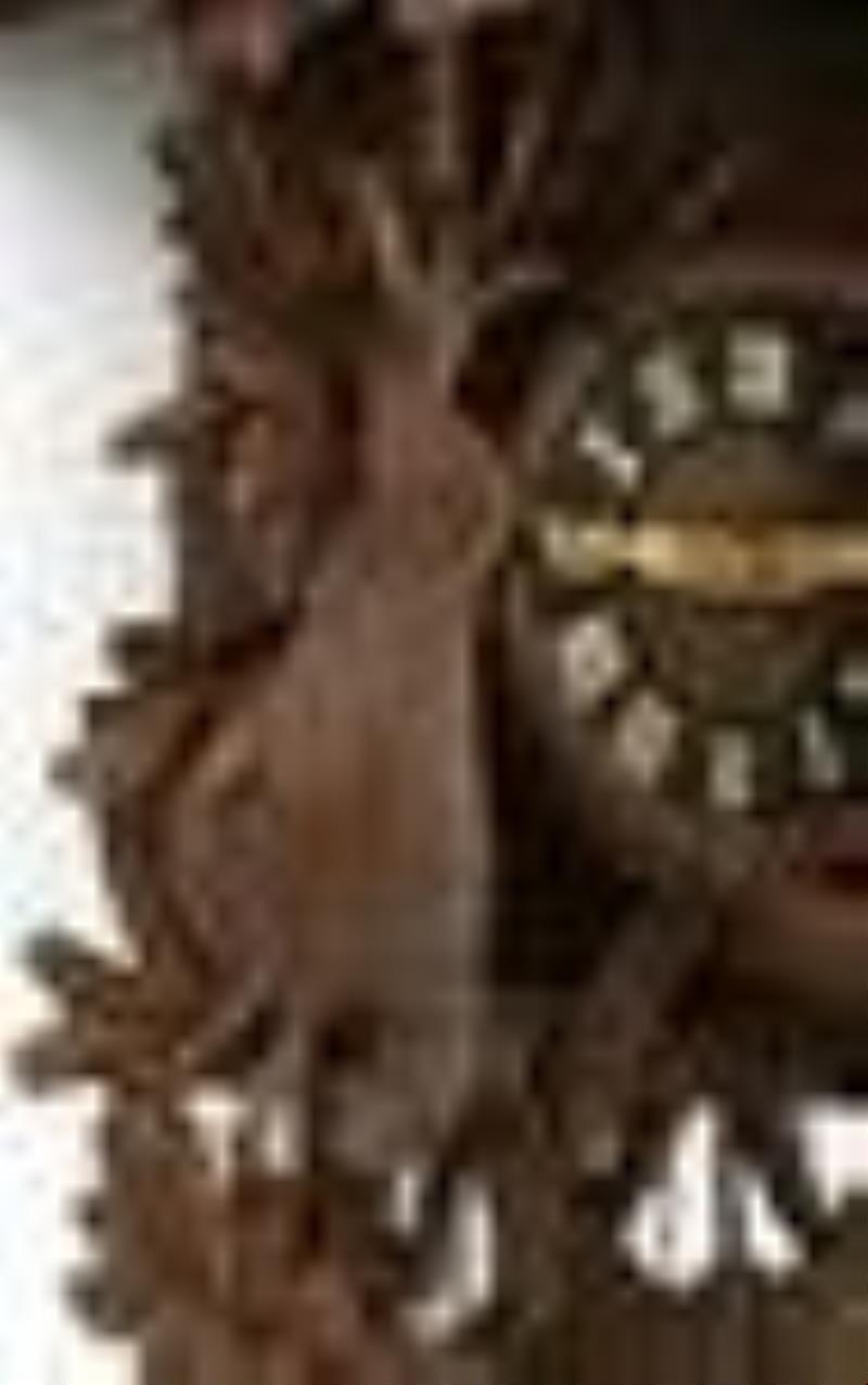 Black Forest Carved Cuckoo & Quail Clock