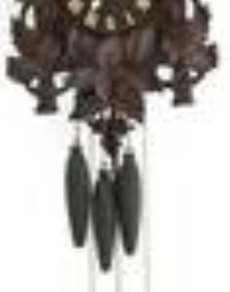 Black Forest Carved Cuckoo & Quail Wall Clock