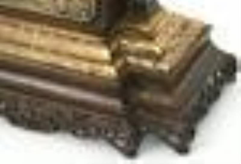 French Asian Style Gilt & Patinated Bronze Clock