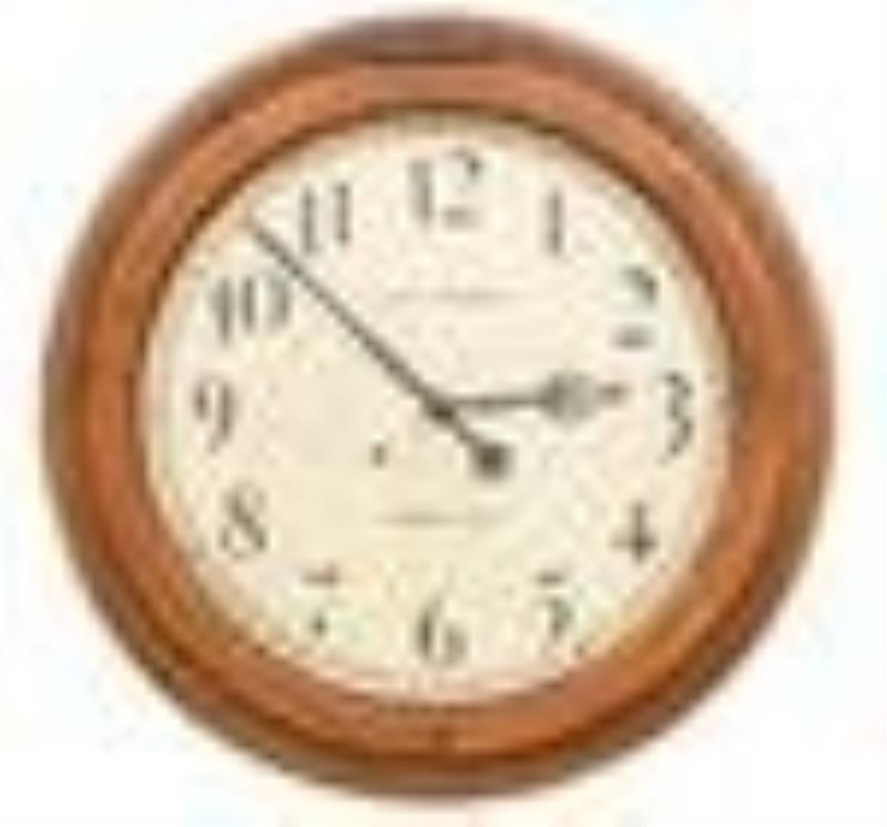 Seth Thomas "Arcade No. 1" 30-Day Oak Gallery Clock