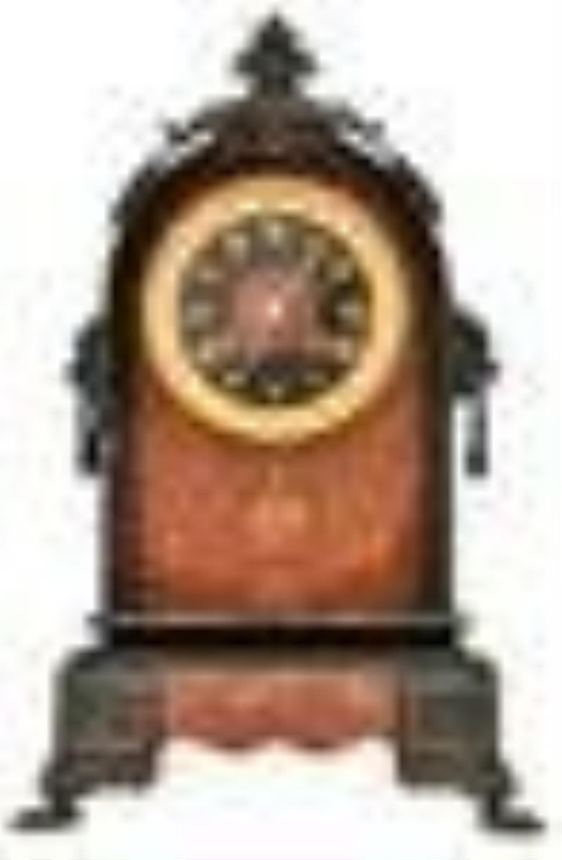 Tiffany & Co. Bronze & Marble Mantel Clock