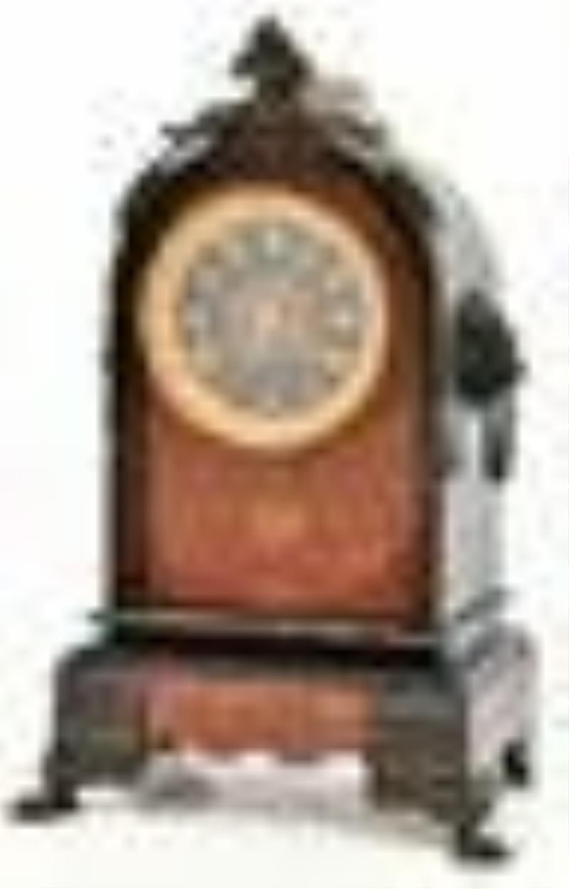 Tiffany & Co. Bronze & Marble Mantel Clock