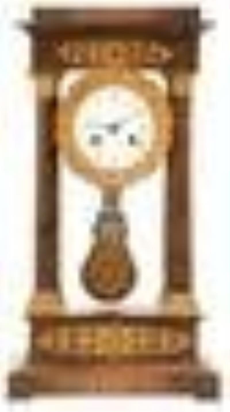 French Mahogany Portico Clock