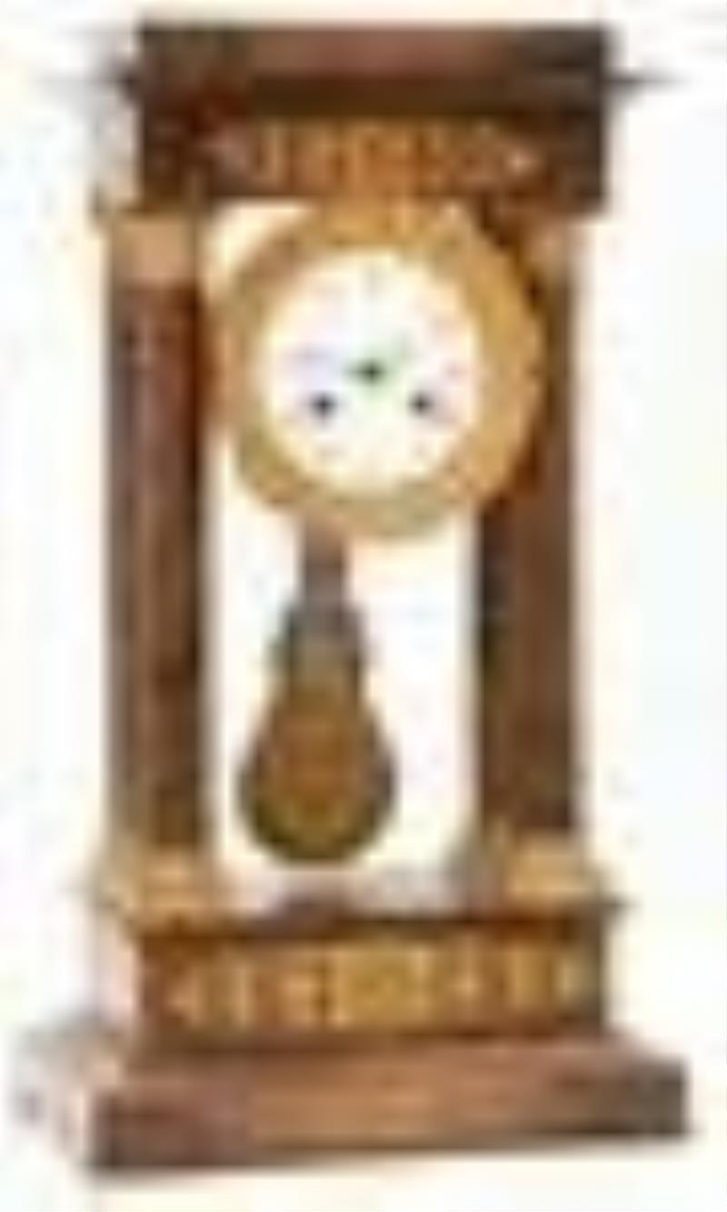French Mahogany Portico Clock