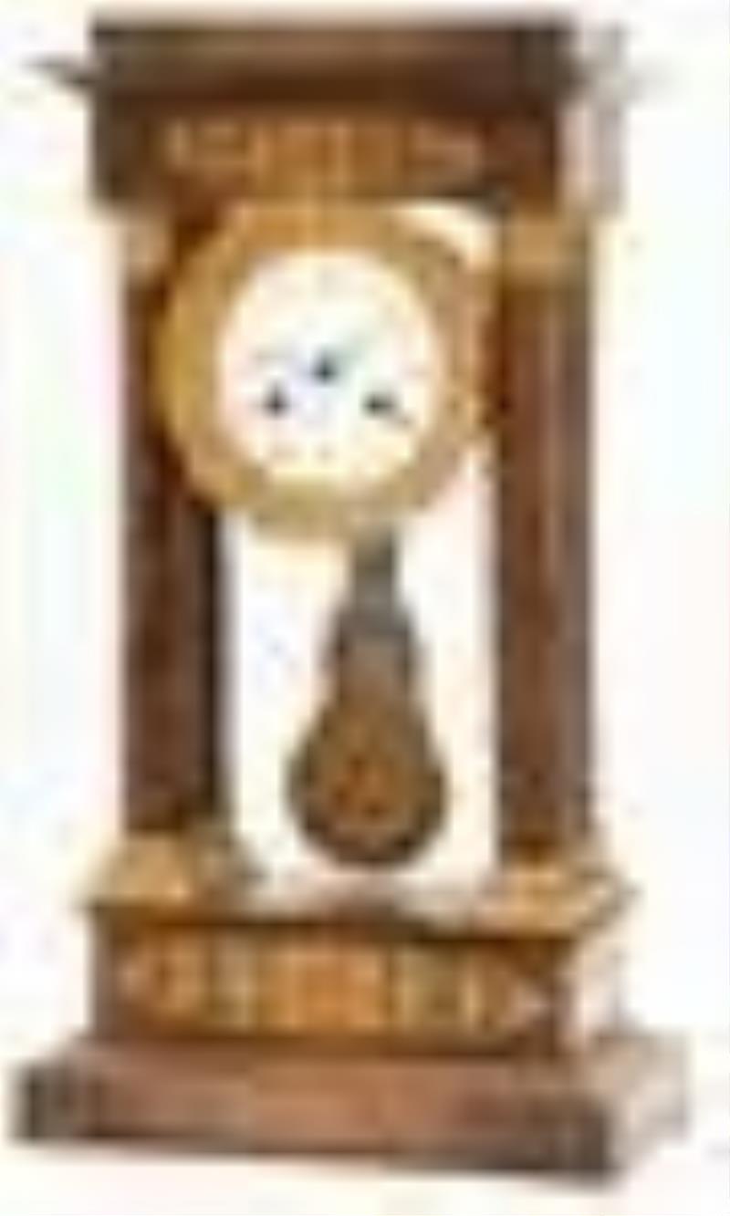 French Mahogany Portico Clock