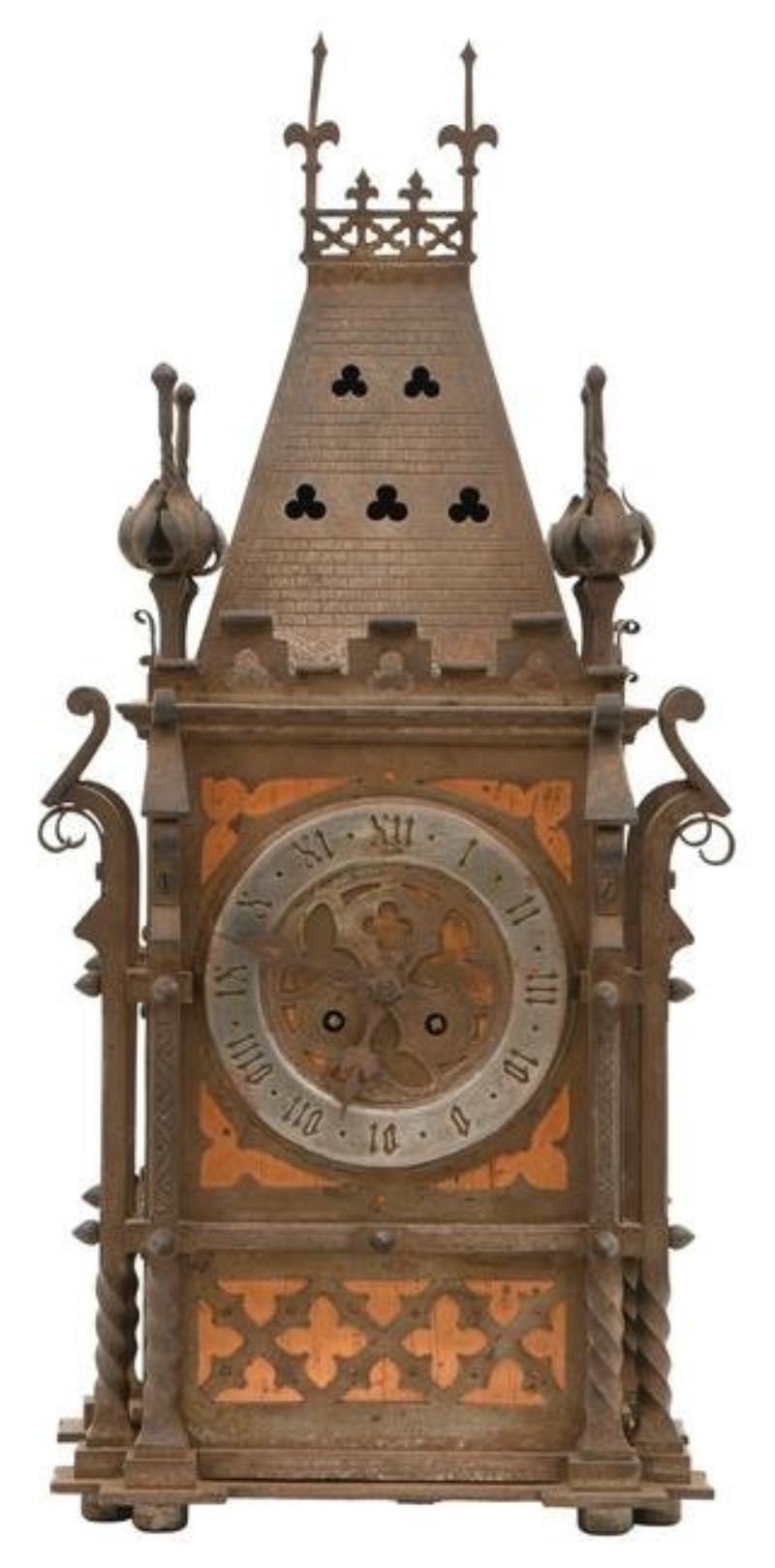 French Gothic Style Mantel Clock