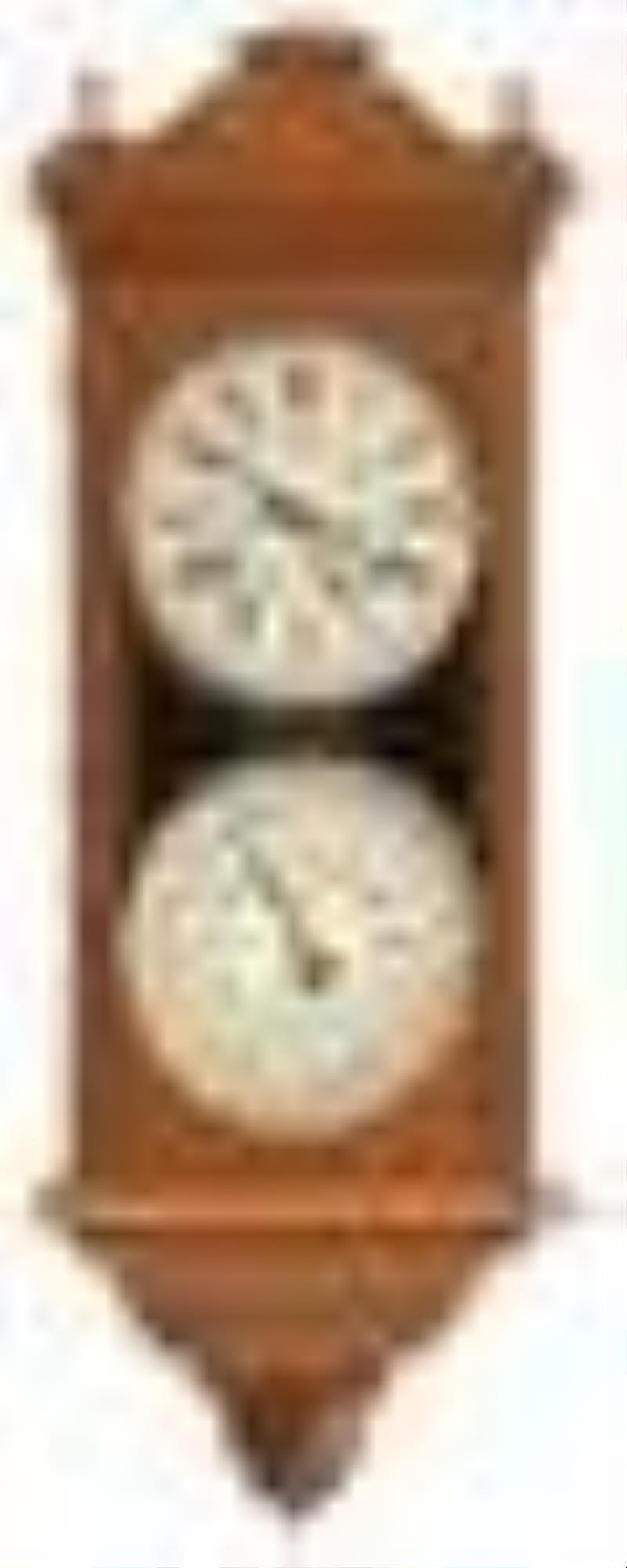 Jerome "Register" Double Dial Calendar Wall Clock