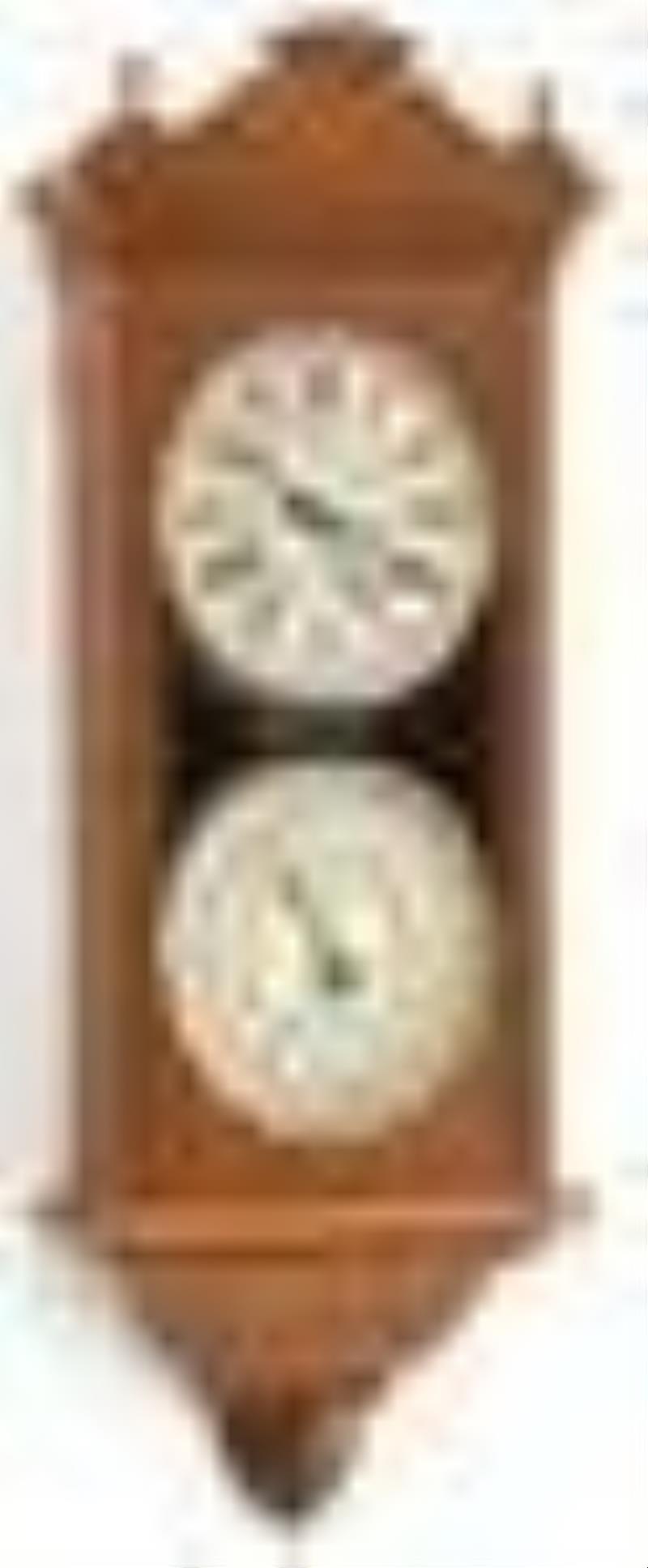 Jerome "Register" Double Dial Calendar Wall Clock