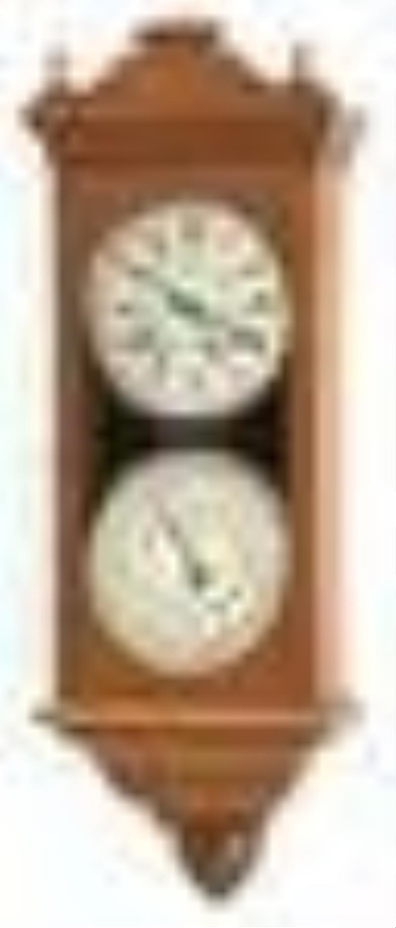 Jerome "Register" Double Dial Calendar Wall Clock