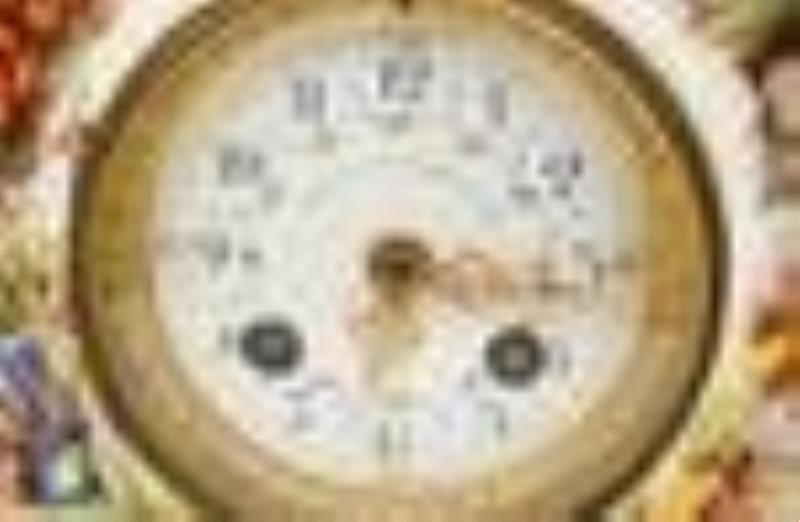 French Porcelain Figural Mantel Clock
