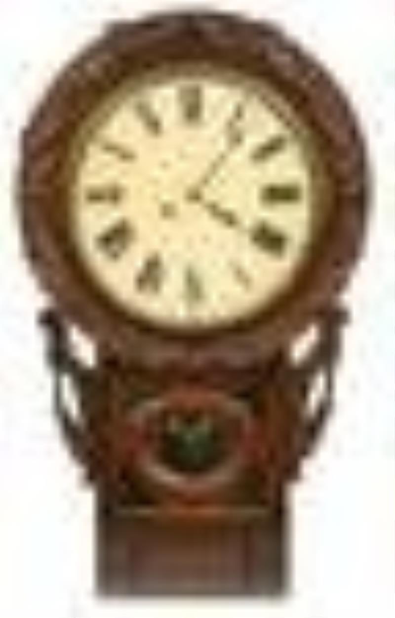 Black Forest Carved Double Fusee Wall Clock, Attributed