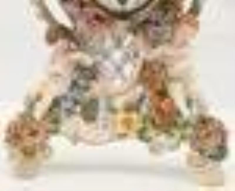 Dresden Porcelain Figural Mantel Clock