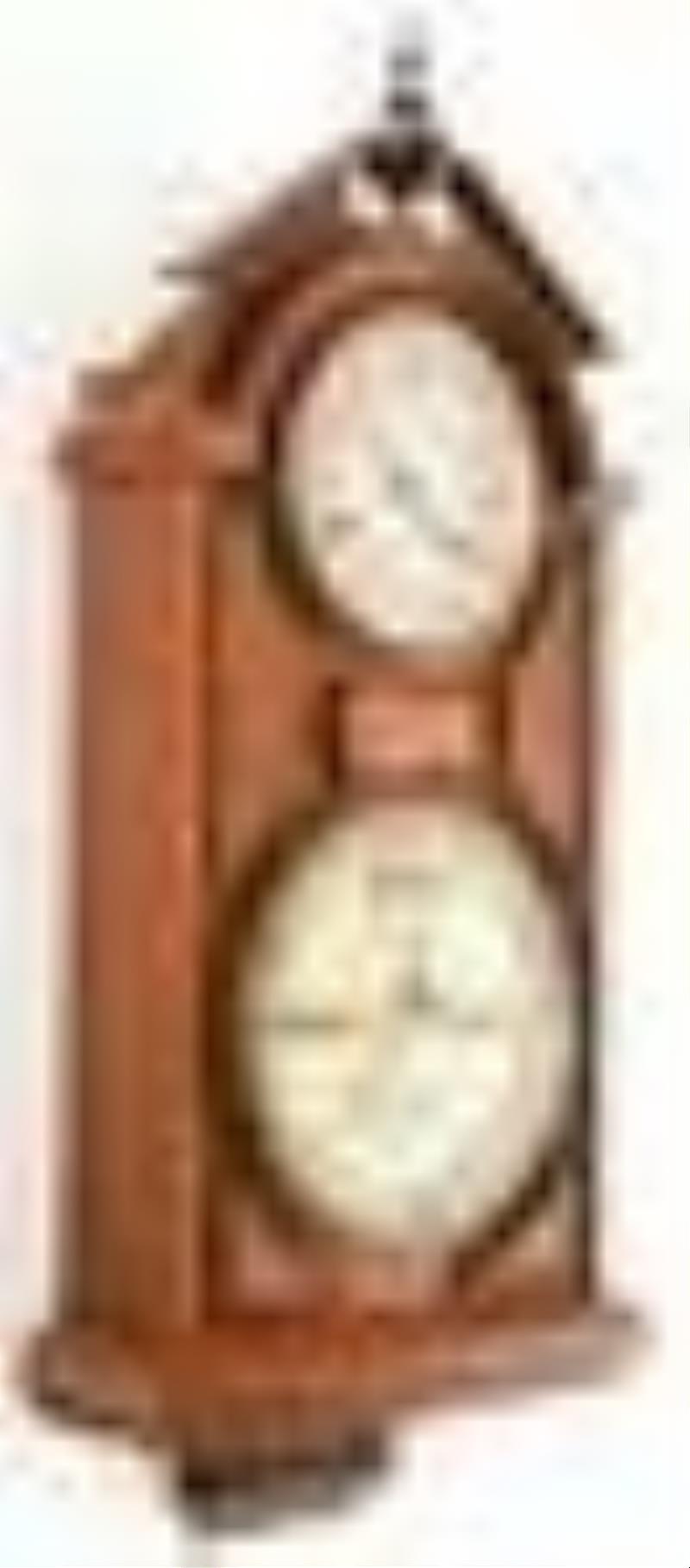 Ithaca No. 6 Hanging Library Calendar Clock