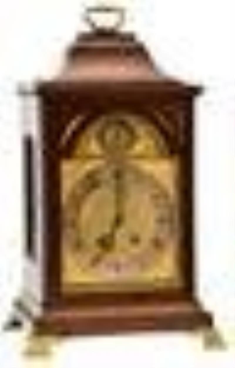 European Mahogany & Gilt Bronze Bracket Clock