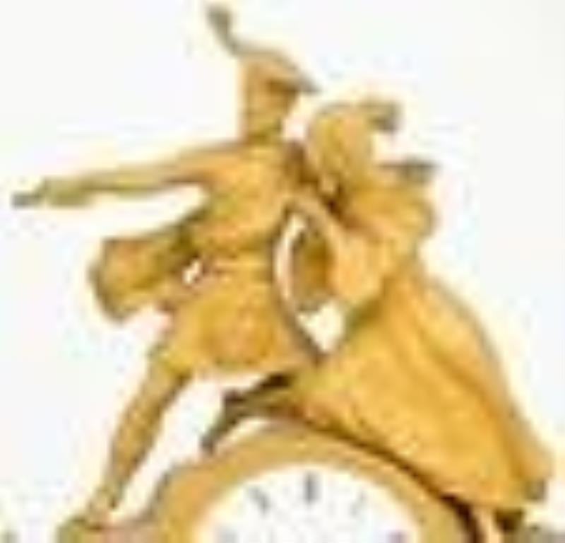 Charles X Gilt Bronze Mantel Clock