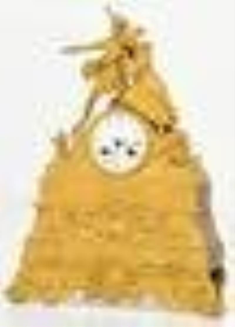 Charles X Gilt Bronze Mantel Clock