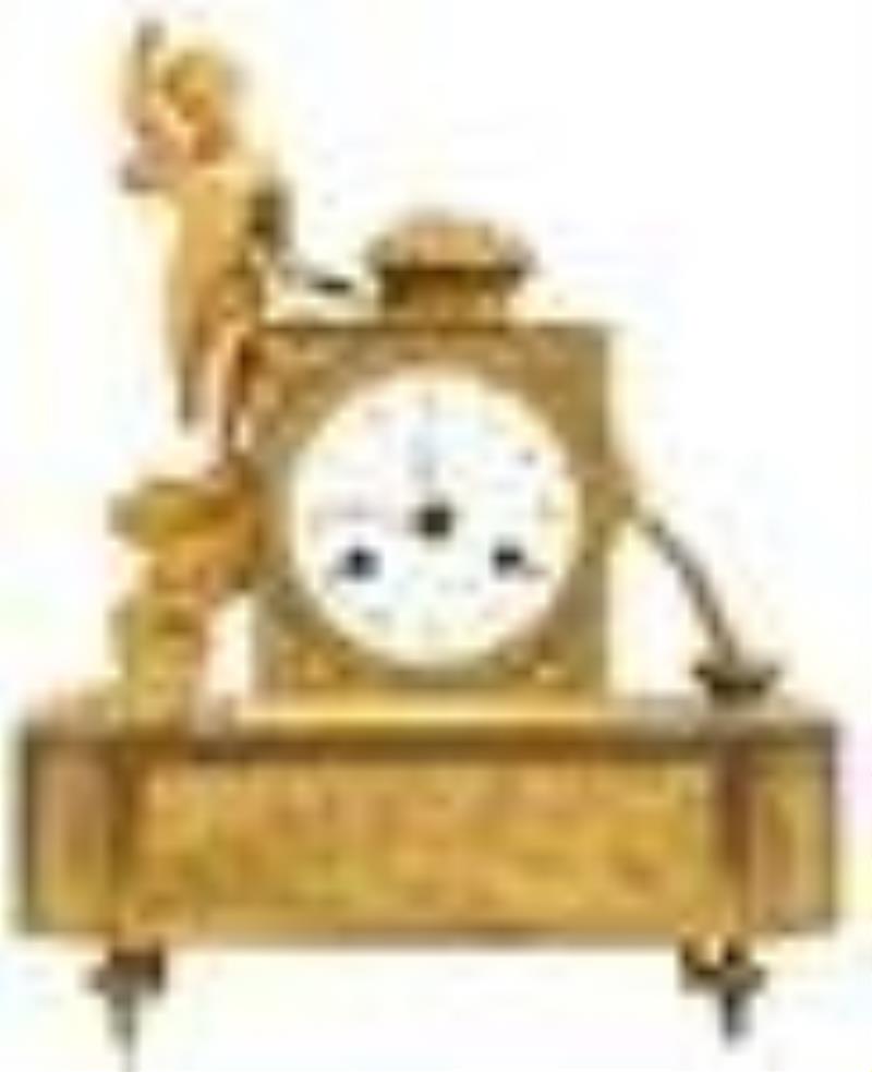 Louis XVI Gilt Bronze Mantel Clock