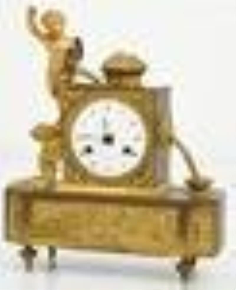 Louis XVI Gilt Bronze Mantel Clock