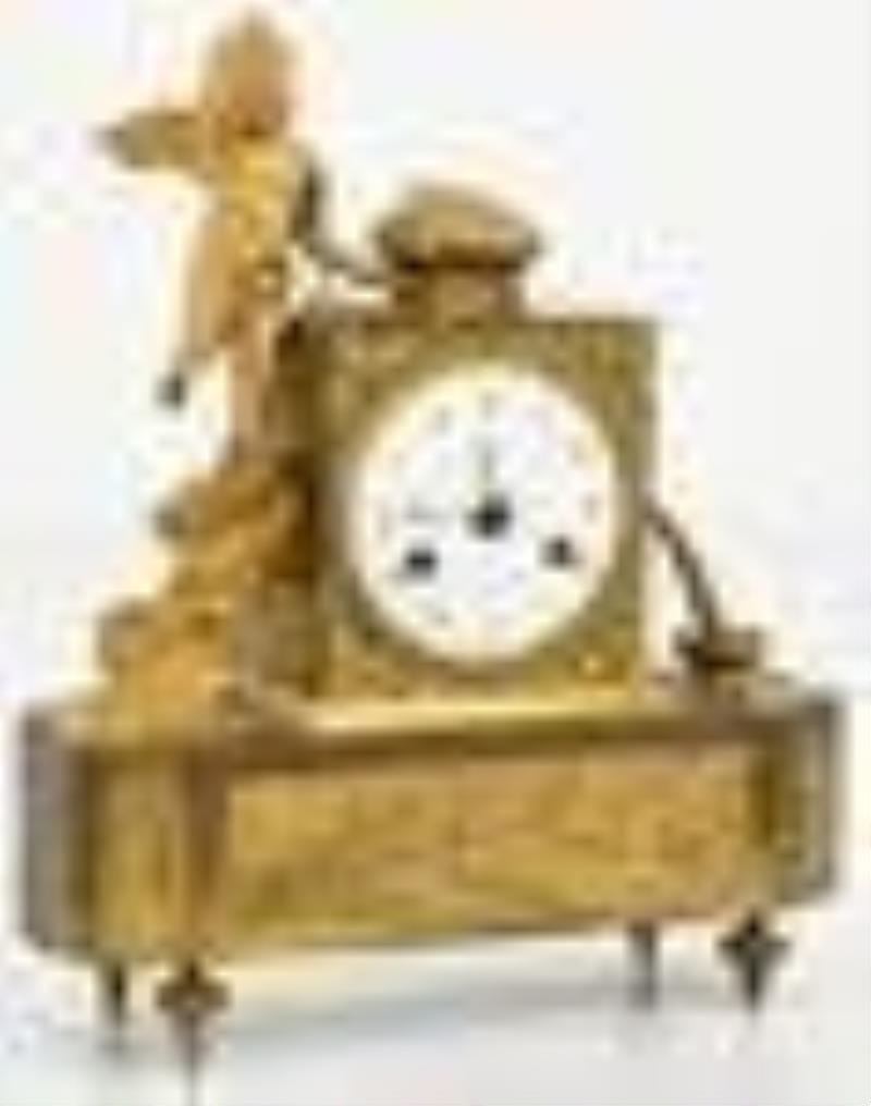Louis XVI Gilt Bronze Mantel Clock