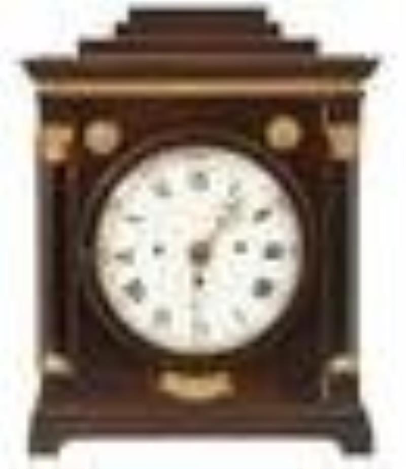 European Mahogany Bracket Clock