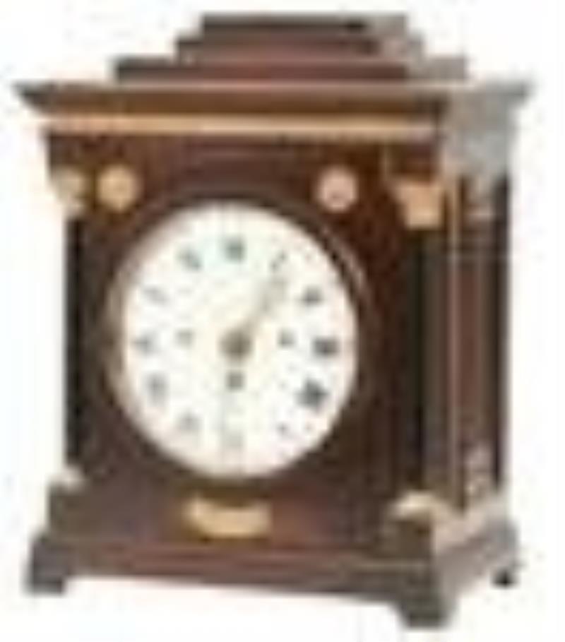 European Mahogany Bracket Clock