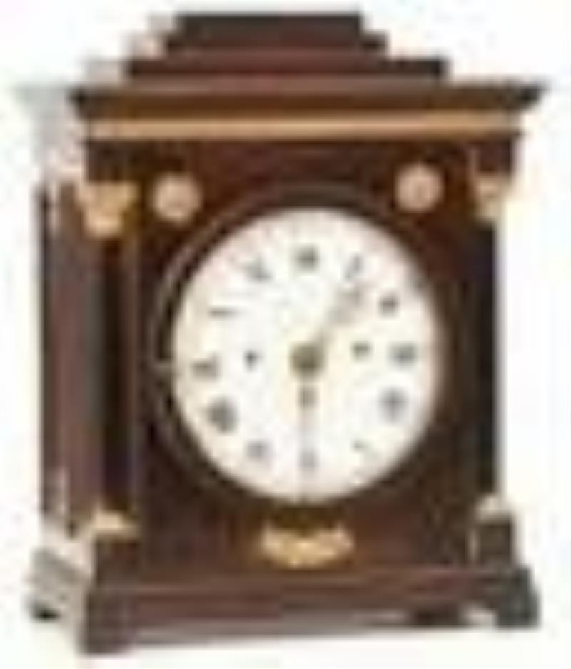 European Mahogany Bracket Clock