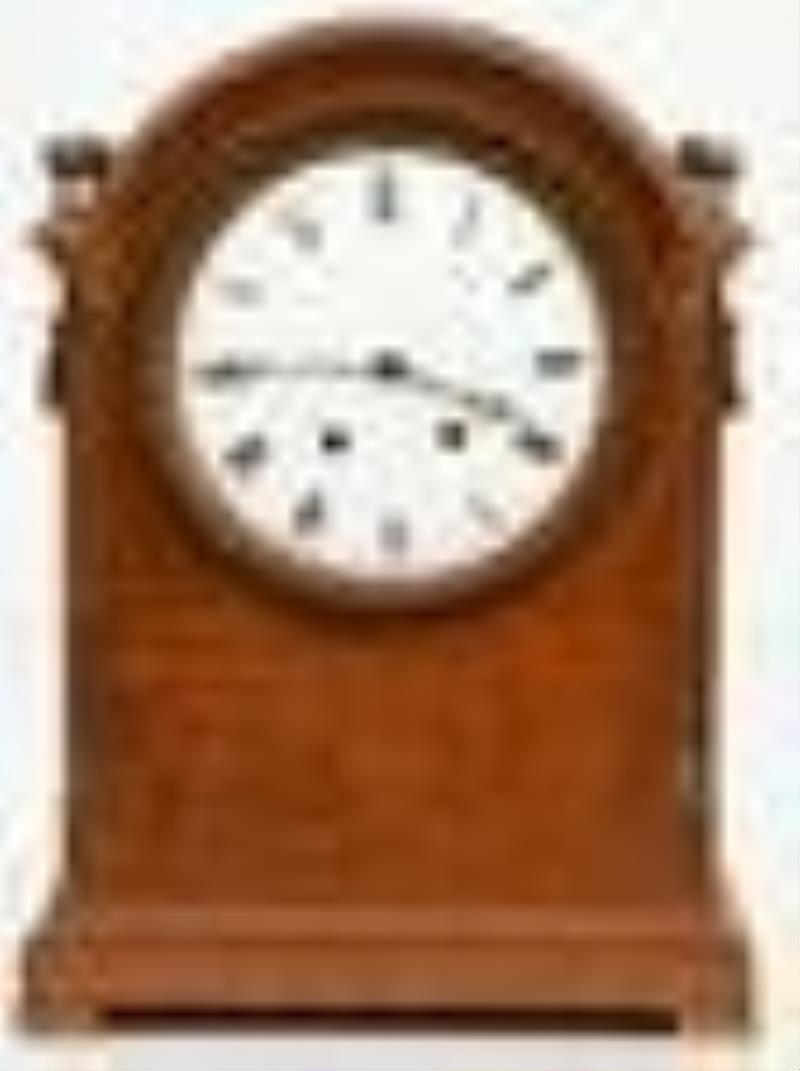 French Inlaid Oak Bracket Clock
