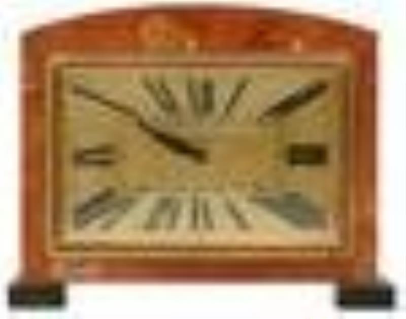 French Art Deco Marble Mantel Clock