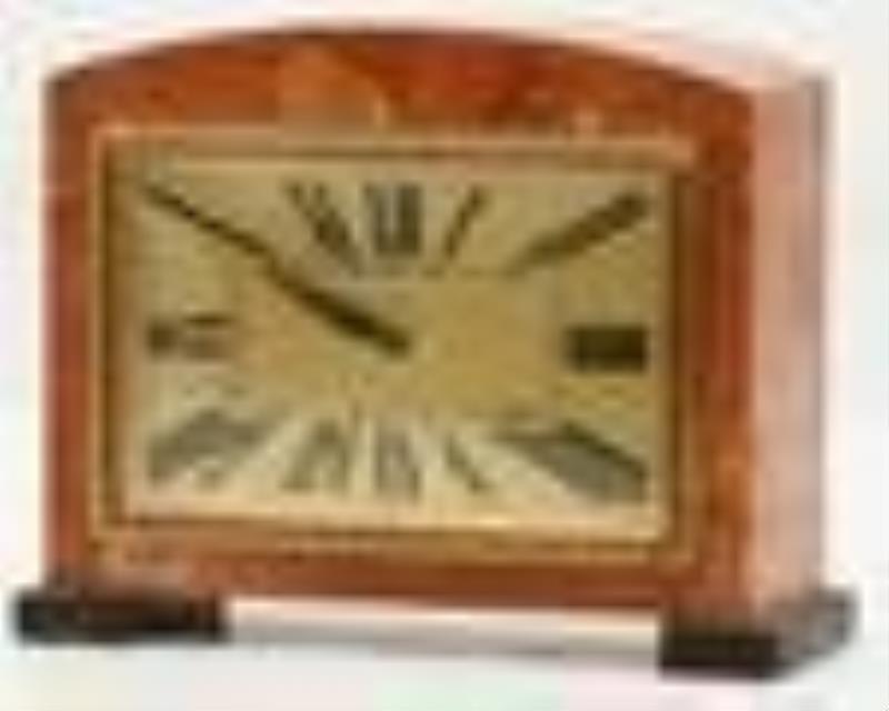French Art Deco Marble Mantel Clock